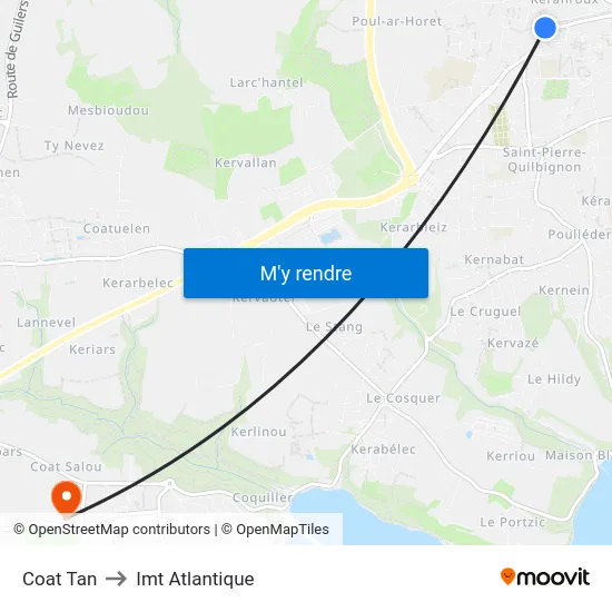 Coat Tan to Imt Atlantique map