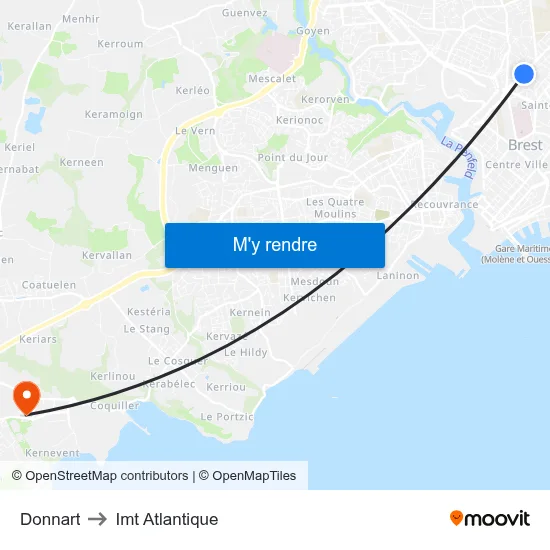 Donnart to Imt Atlantique map