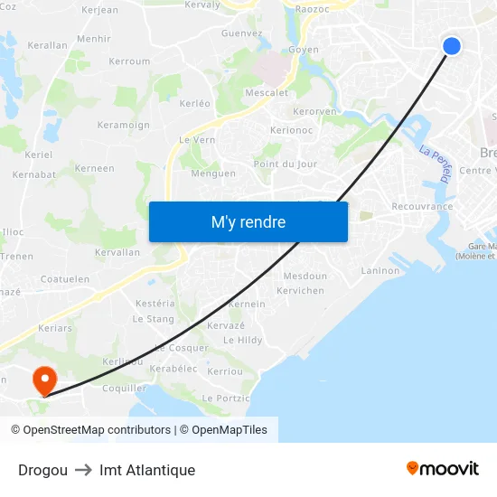 Drogou to Imt Atlantique map