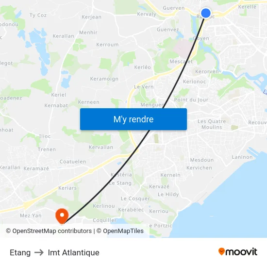 Etang to Imt Atlantique map