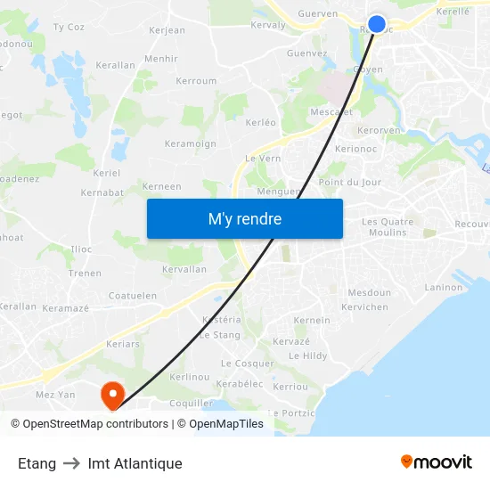 Etang to Imt Atlantique map
