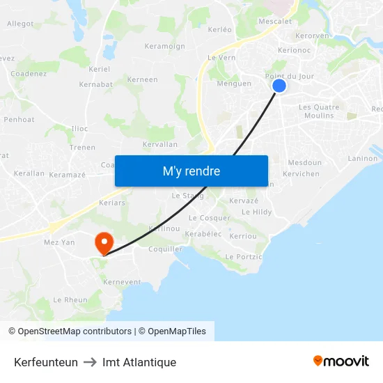 Kerfeunteun to Imt Atlantique map