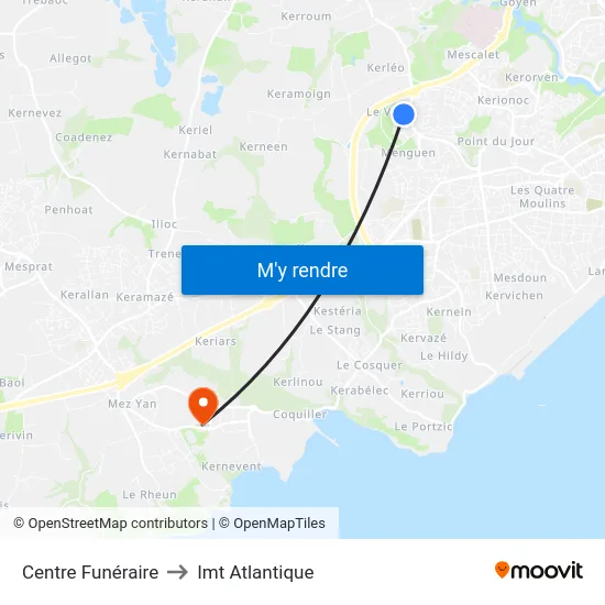 Centre Funéraire to Imt Atlantique map