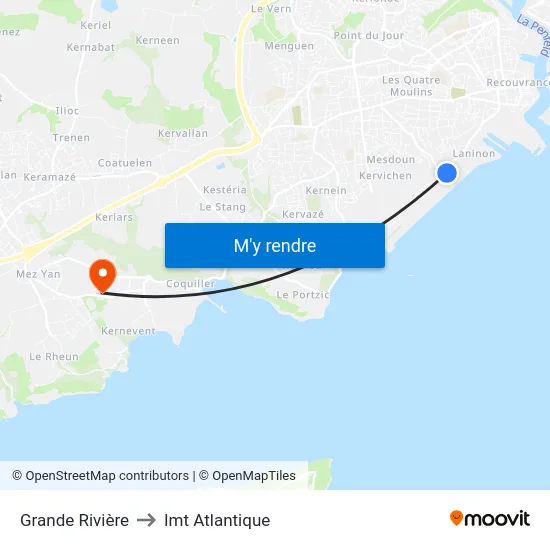 Grande Rivière to Imt Atlantique map
