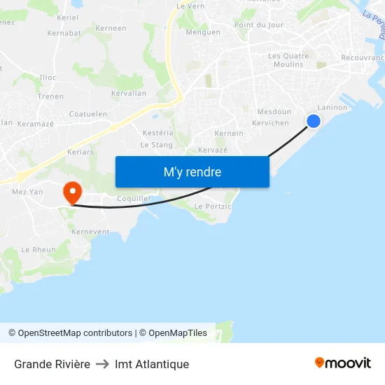 Grande Rivière to Imt Atlantique map