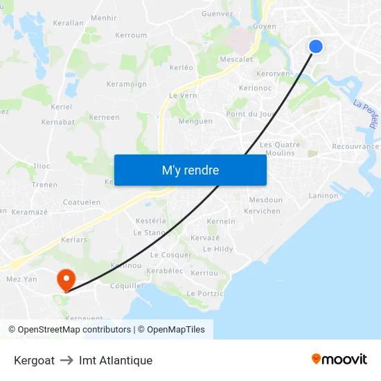 Kergoat to Imt Atlantique map