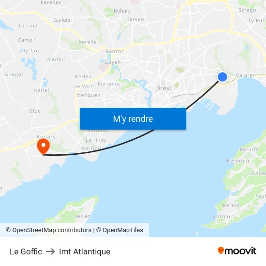 Le Goffic to Imt Atlantique map