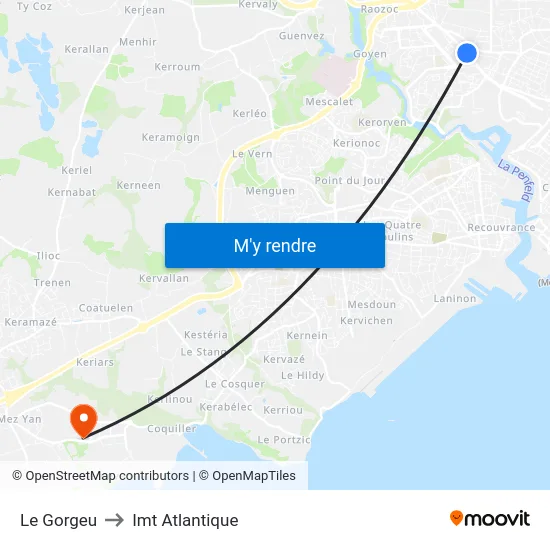 Le Gorgeu to Imt Atlantique map