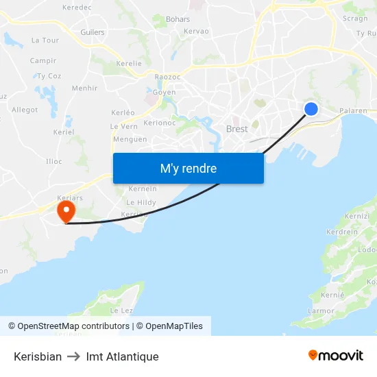 Kerisbian to Imt Atlantique map