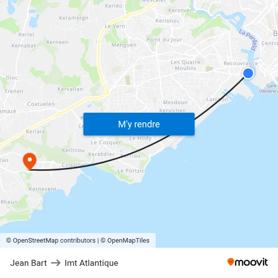 Jean Bart to Imt Atlantique map