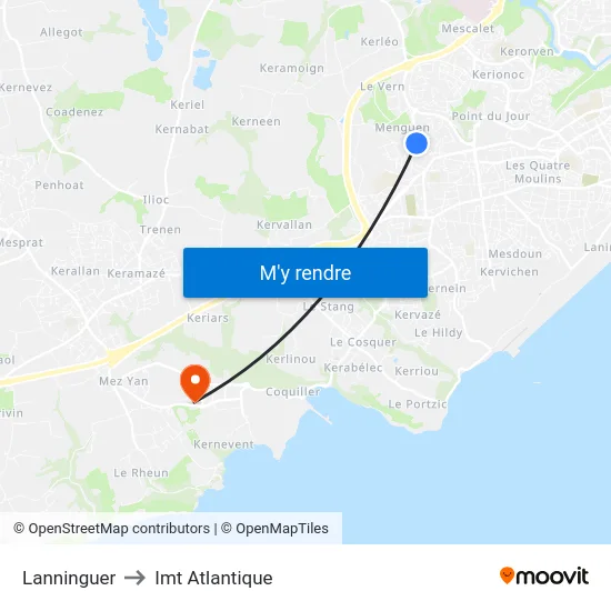 Lanninguer to Imt Atlantique map