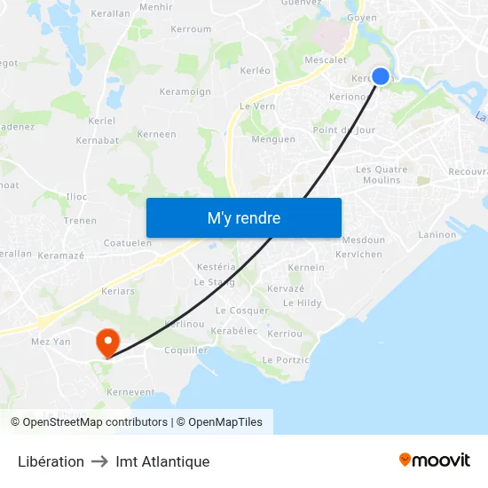 Libération to Imt Atlantique map