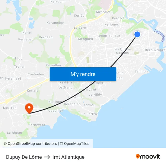 Dupuy De Lôme to Imt Atlantique map