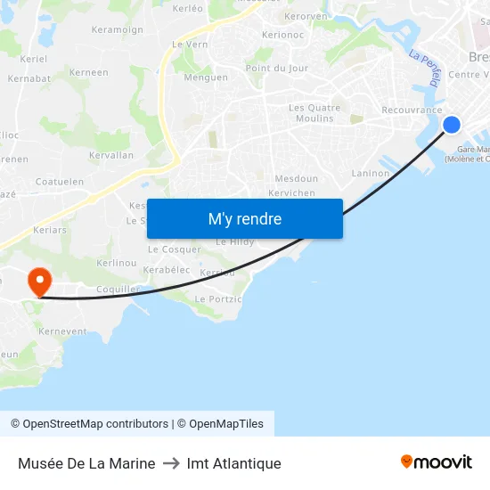 Musée De La Marine to Imt Atlantique map