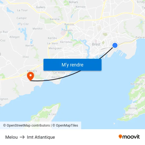 Melou to Imt Atlantique map
