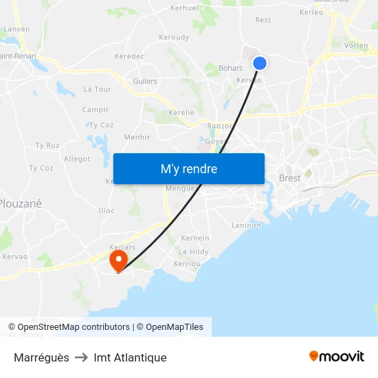 Marréguès to Imt Atlantique map
