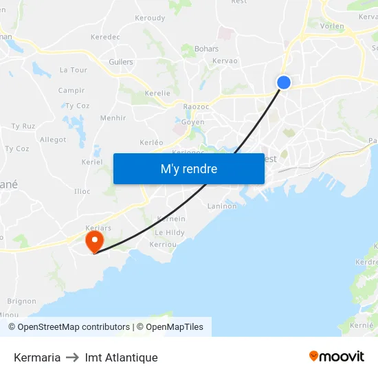Kermaria to Imt Atlantique map