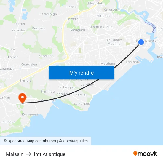 Maissin to Imt Atlantique map