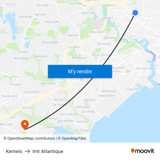 Kerneïs to Imt Atlantique map