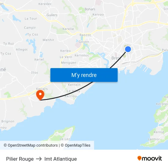 Pilier Rouge to Imt Atlantique map