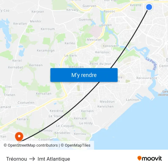 Tréornou to Imt Atlantique map
