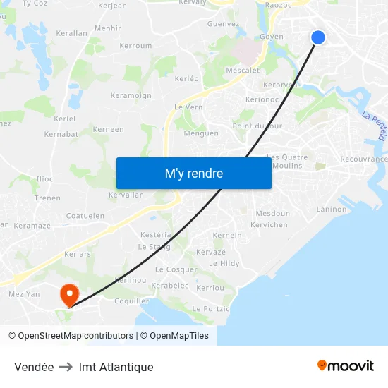 Vendée to Imt Atlantique map