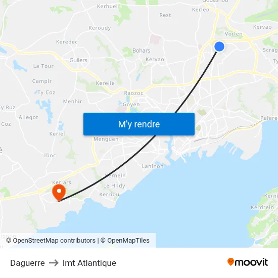 Daguerre to Imt Atlantique map