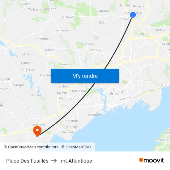 Place Des Fusillés to Imt Atlantique map