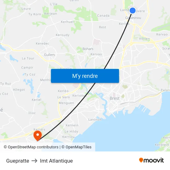 Guepratte to Imt Atlantique map
