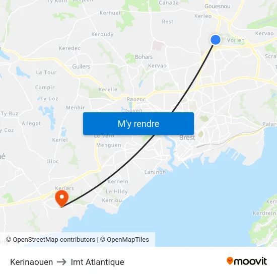 Kerinaouen to Imt Atlantique map
