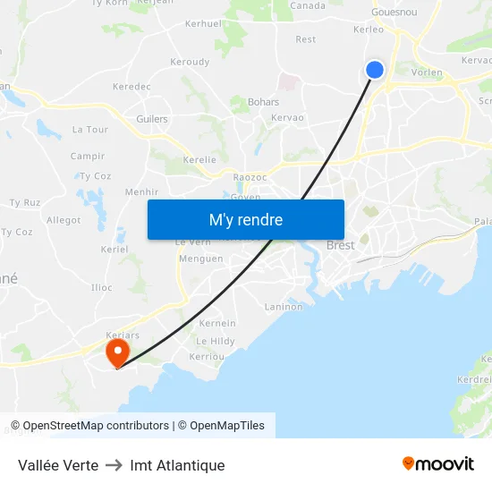 Vallée Verte to Imt Atlantique map