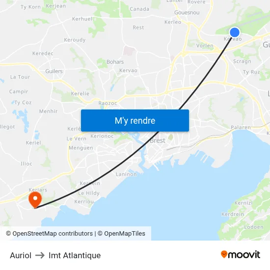 Auriol to Imt Atlantique map