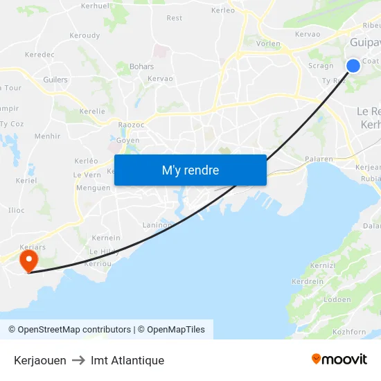 Kerjaouen to Imt Atlantique map