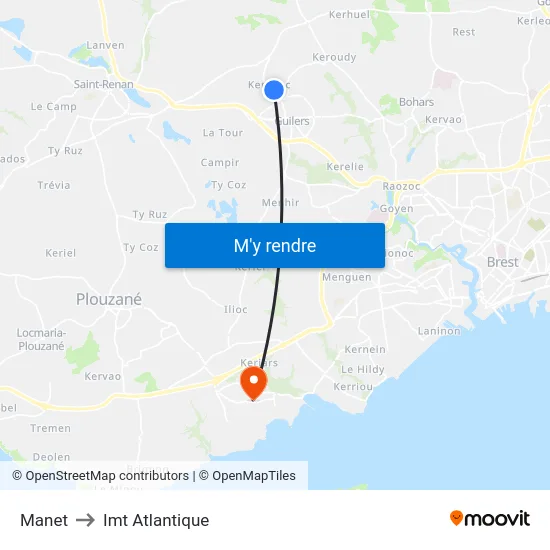 Manet to Imt Atlantique map