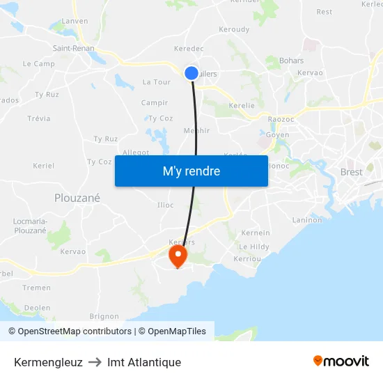 Kermengleuz to Imt Atlantique map