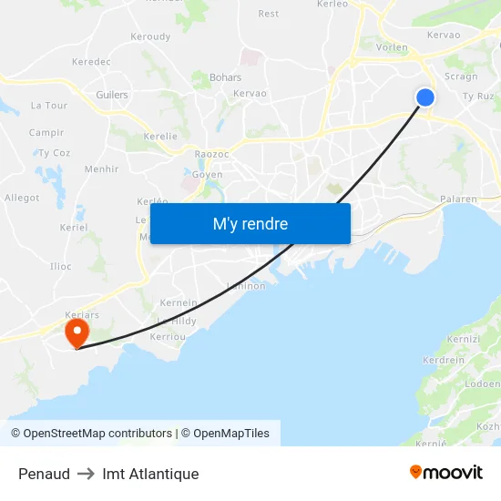 Penaud to Imt Atlantique map