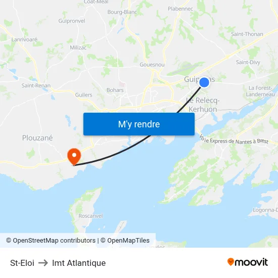 St-Eloi to Imt Atlantique map