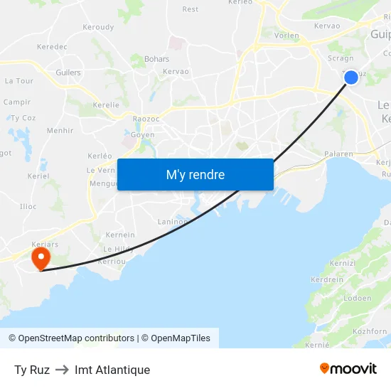 Ty Ruz to Imt Atlantique map