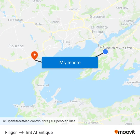 Filiger to Imt Atlantique map