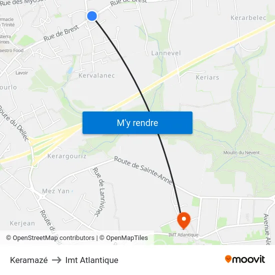 Keramazé to Imt Atlantique map
