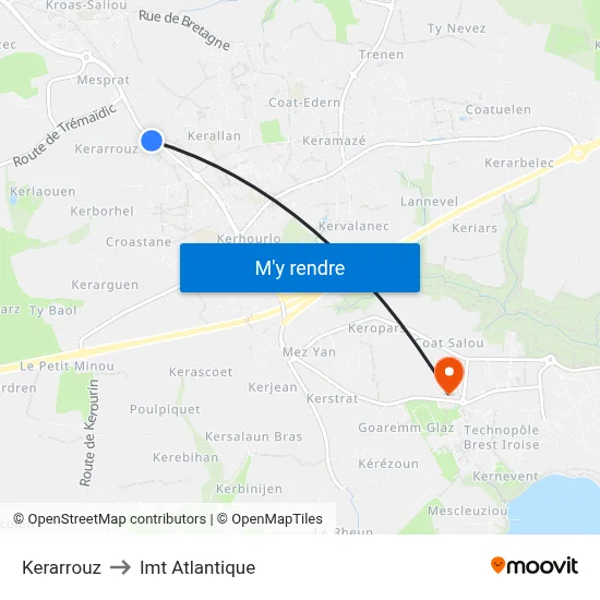 Kerarrouz to Imt Atlantique map