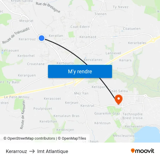 Kerarrouz to Imt Atlantique map