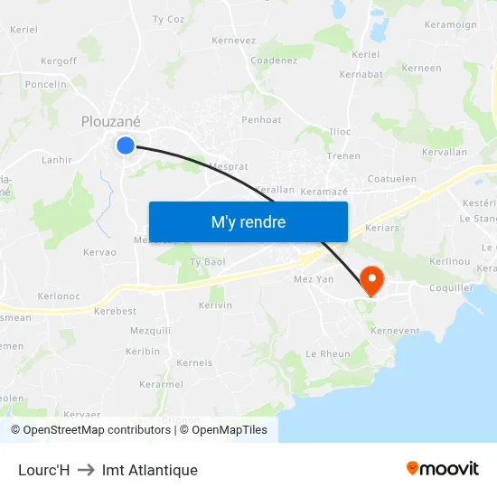 Lourc'H to Imt Atlantique map