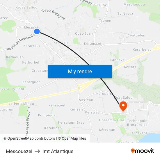 Mescouezel to Imt Atlantique map