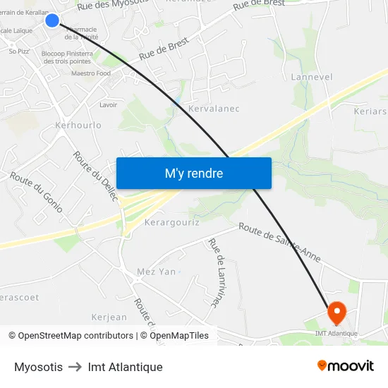 Myosotis to Imt Atlantique map