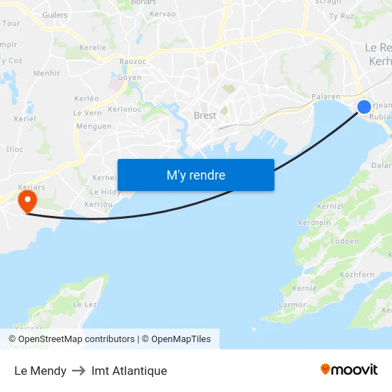 Le Mendy to Imt Atlantique map