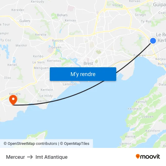 Merceur to Imt Atlantique map