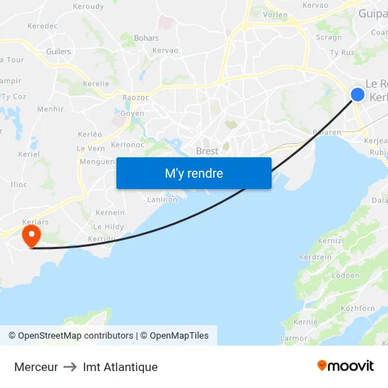 Merceur to Imt Atlantique map