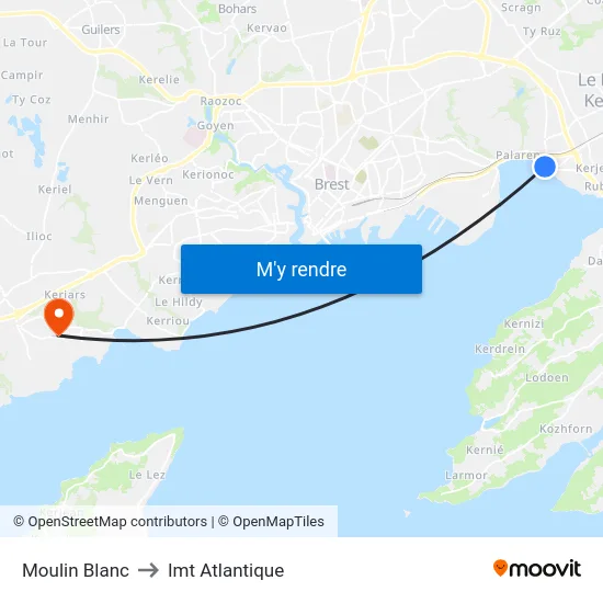 Moulin Blanc to Imt Atlantique map