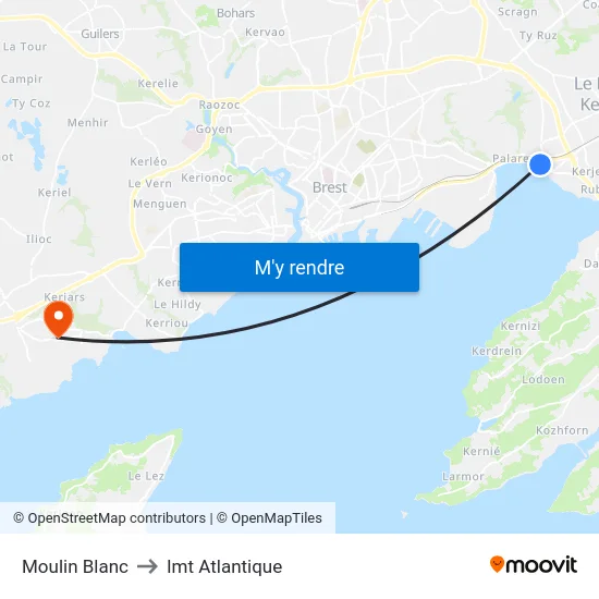 Moulin Blanc to Imt Atlantique map